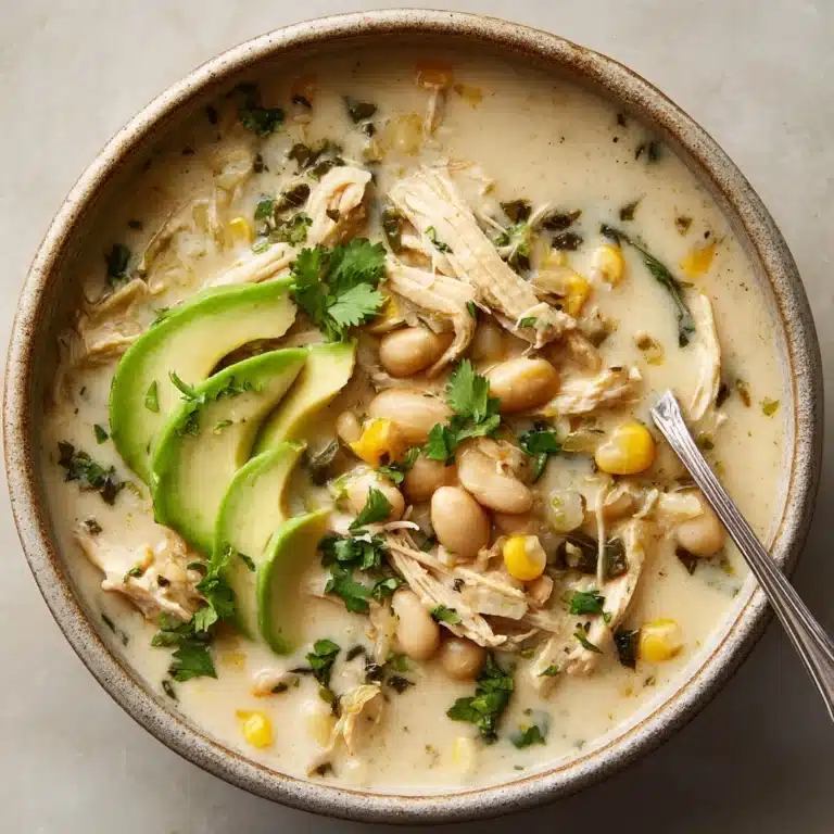 Slow Cooker Creamy Green Chile Chicken Enchilada Soup Recipe