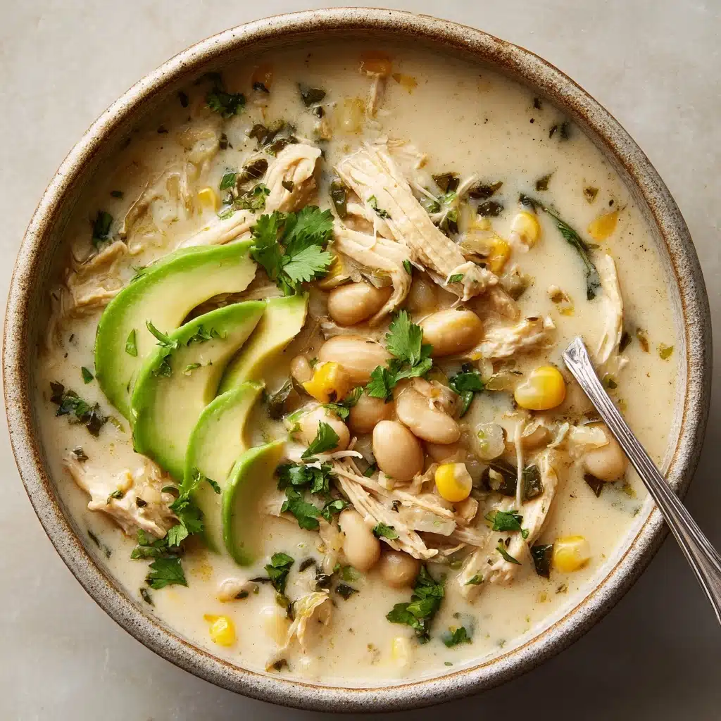 Slow Cooker Creamy Green Chile Chicken Enchilada Soup Recipe