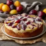Spiced Plum Custard Cake Recipe