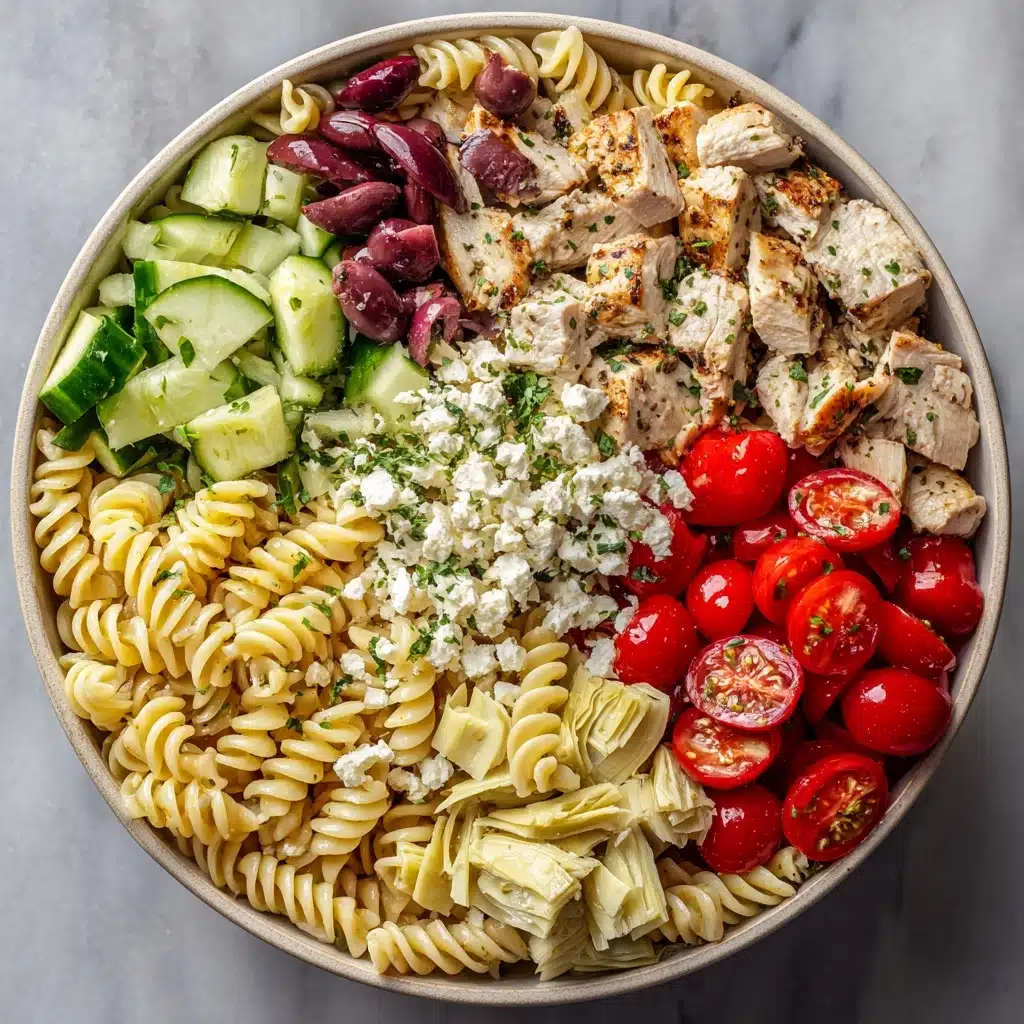 Greek Feta Chicken Pasta Salad Recipe