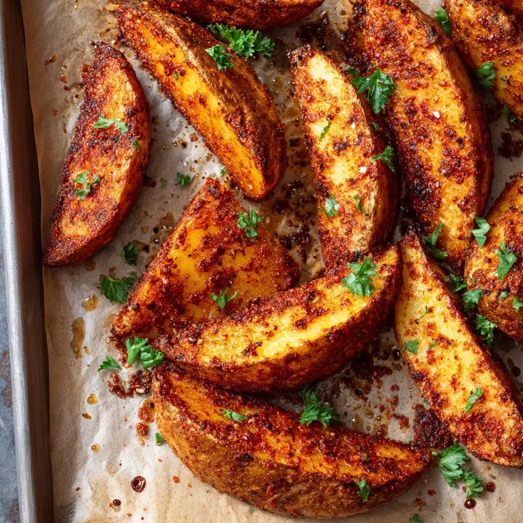 Oven-Baked Crispy Parmesan Potato Wedges Recipe - Recipe Image
