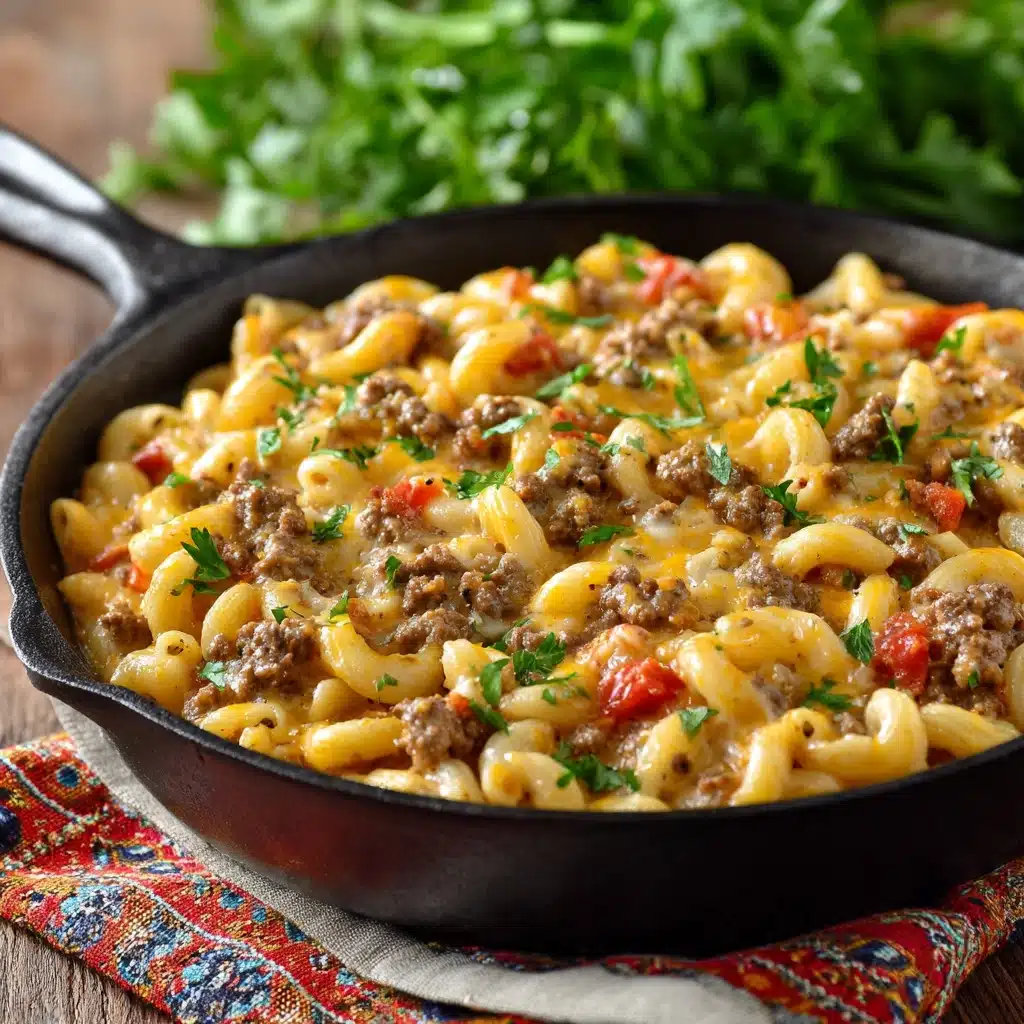 One-Pot Cheeseburger Pasta Skillet Recipe