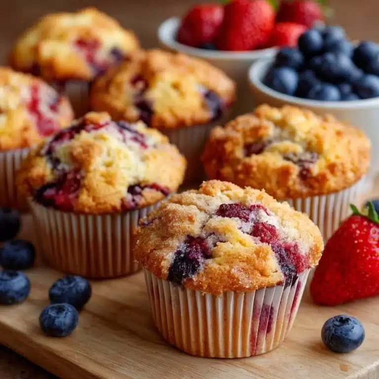Triple Berry Muffins Recipe