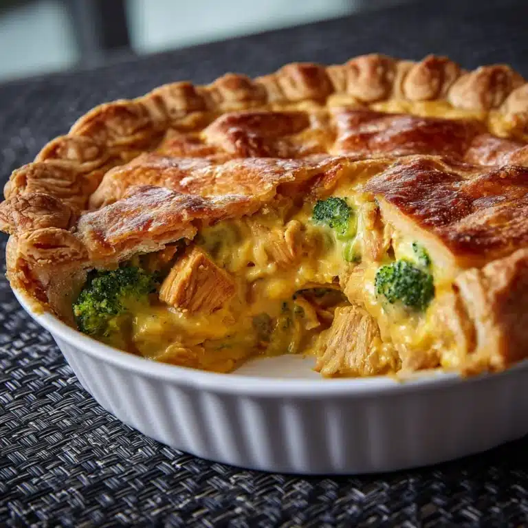 Broccoli Cheddar Chicken Pot Pie Recipe