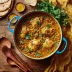 One Pan Chicken, Red Lentils, and Coconut Curry Recipe