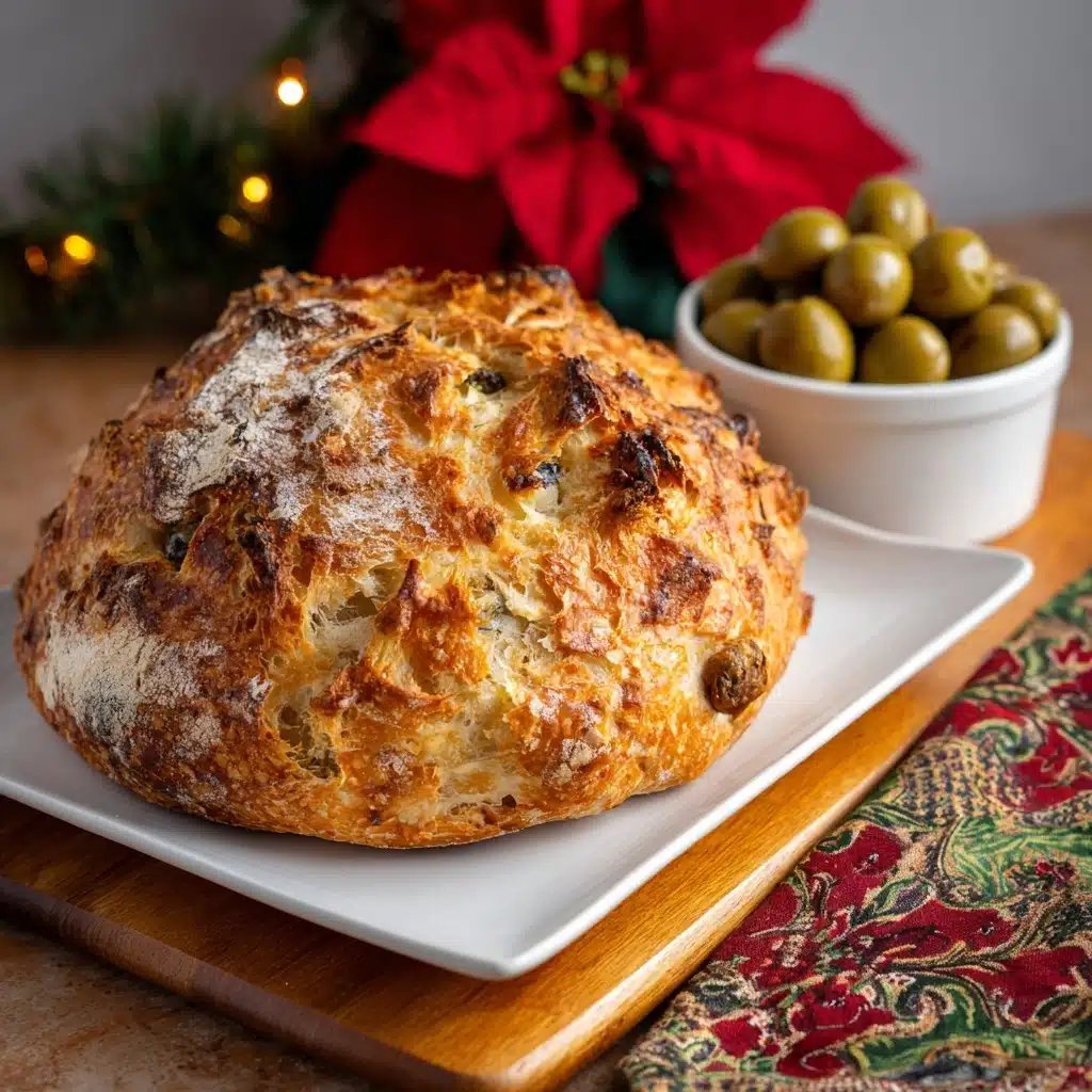 Mediterranean Garlic and Olive Artisan Bread Recipe