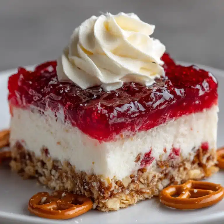 Raspberry Pretzel Salad Recipe