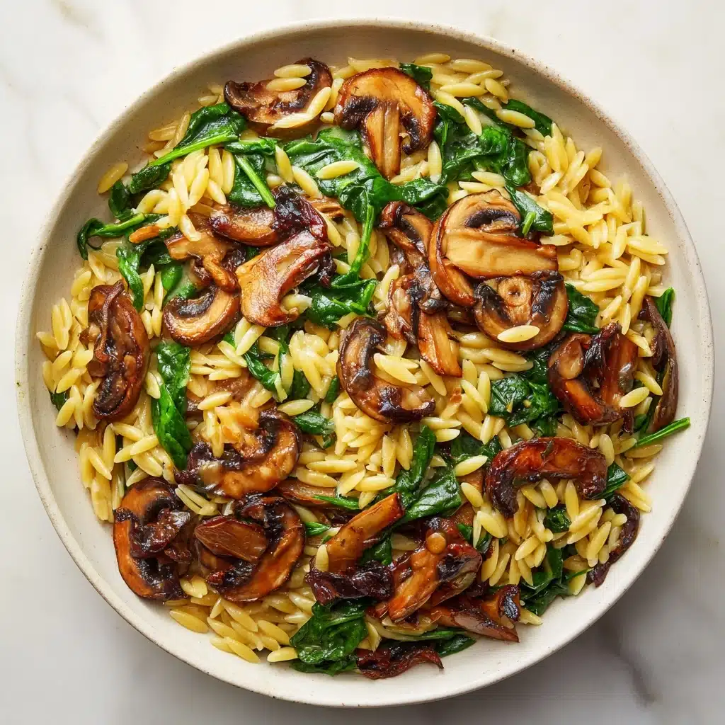 Spinach Mushroom Orzo Recipe
