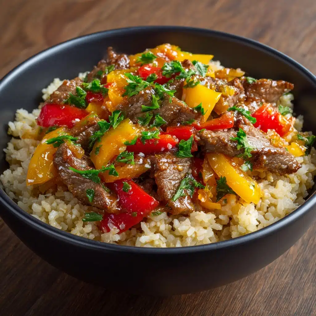 Beef and Pepper Rice Bowl Recipe