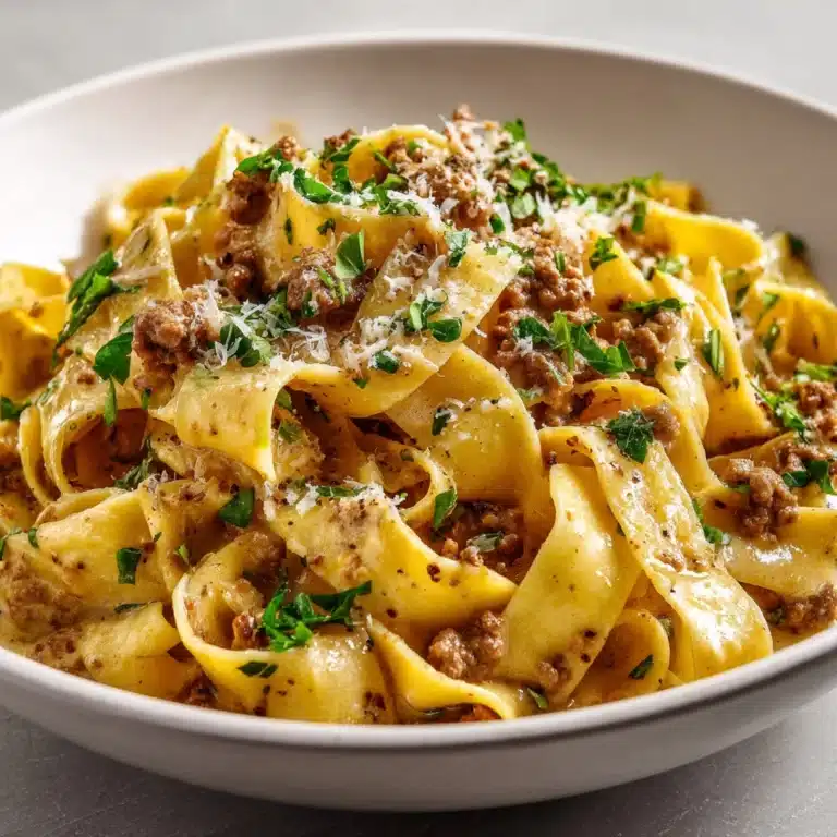 One-Pot Creamy Beef and Garlic Butter Pasta Recipe
