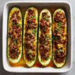 Beef Stuffed Zucchini Boats Recipe