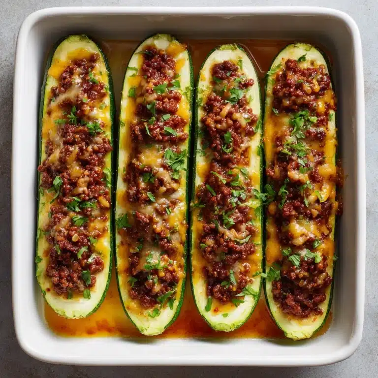 Beef Stuffed Zucchini Boats Recipe