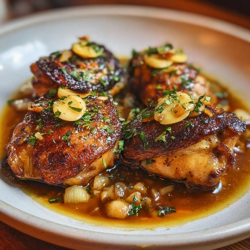 Garlic Chicken with Asiago Gravy Recipe