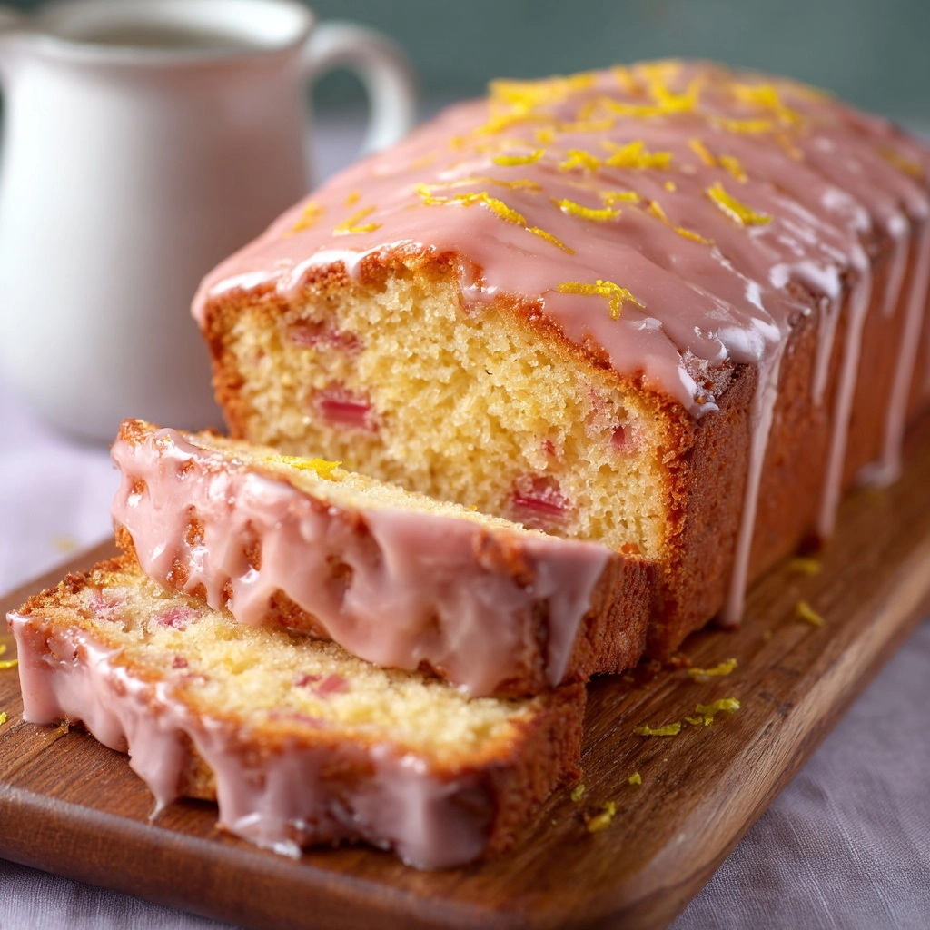Lemon Rhubarb Loaf With Glaze Recipe