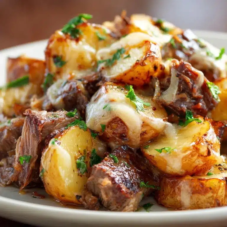 Crockpot Loaded Steak and Potato Bake Recipe