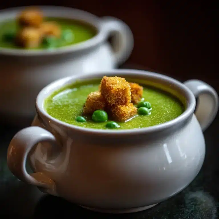 Spring Pea Soup with Leeks and Lentils Recipe