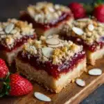 Strawberry Almond Shortbread Bars Recipe