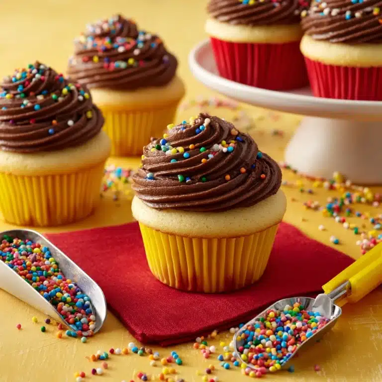 Classic Yellow Cupcakes with Chocolate Frosting Recipe