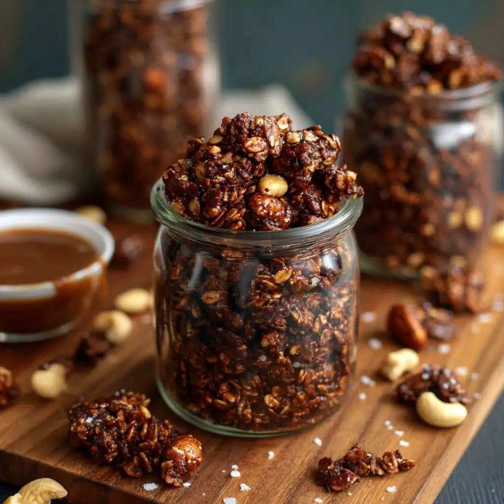 Salted Caramel Almond Brownie Granola Recipe - Recipe Image