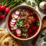 Pozole Rojo Homemade Tortillas Recipe