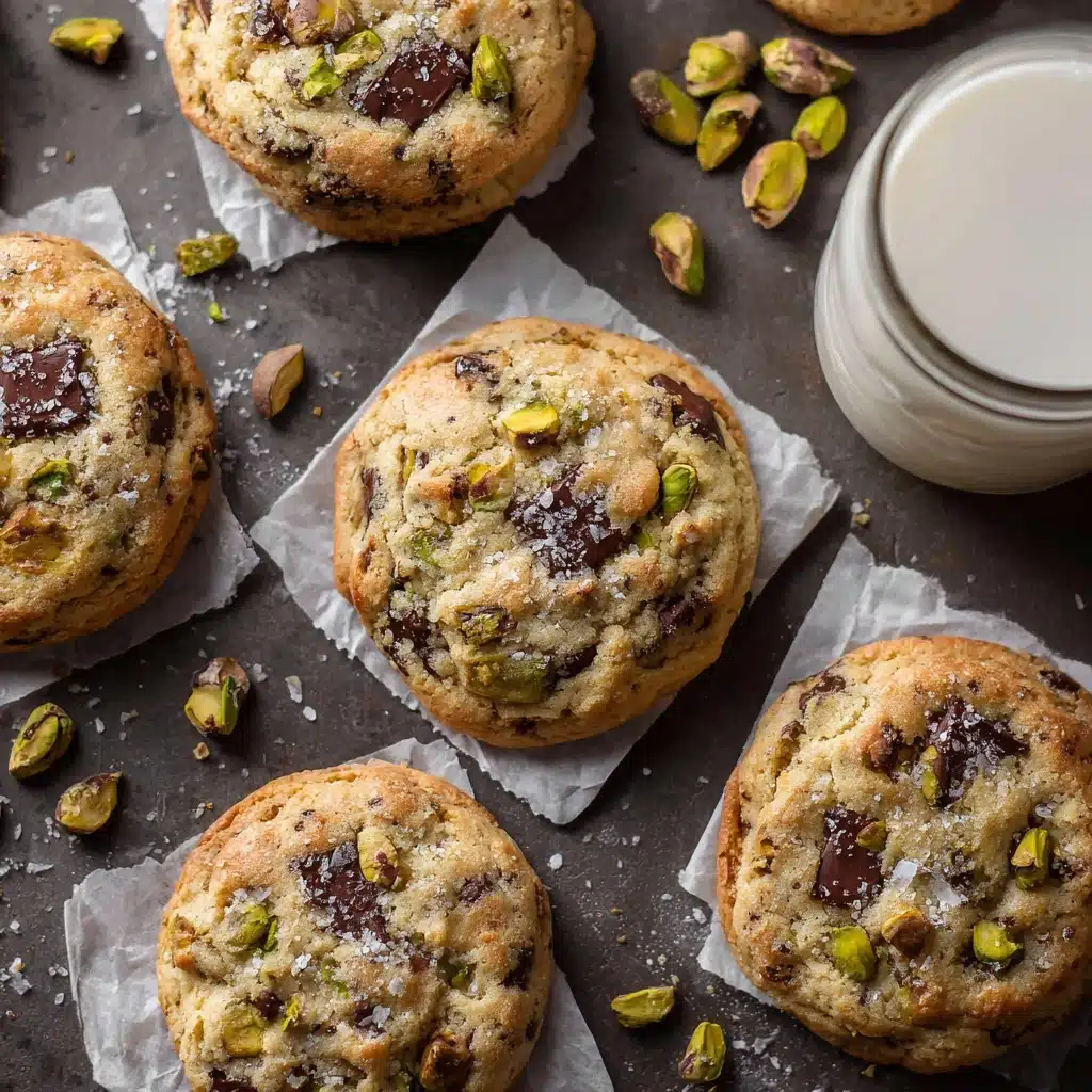 Dark Chocolate Chunk Pistachio Cookies Recipe - Recipe Image