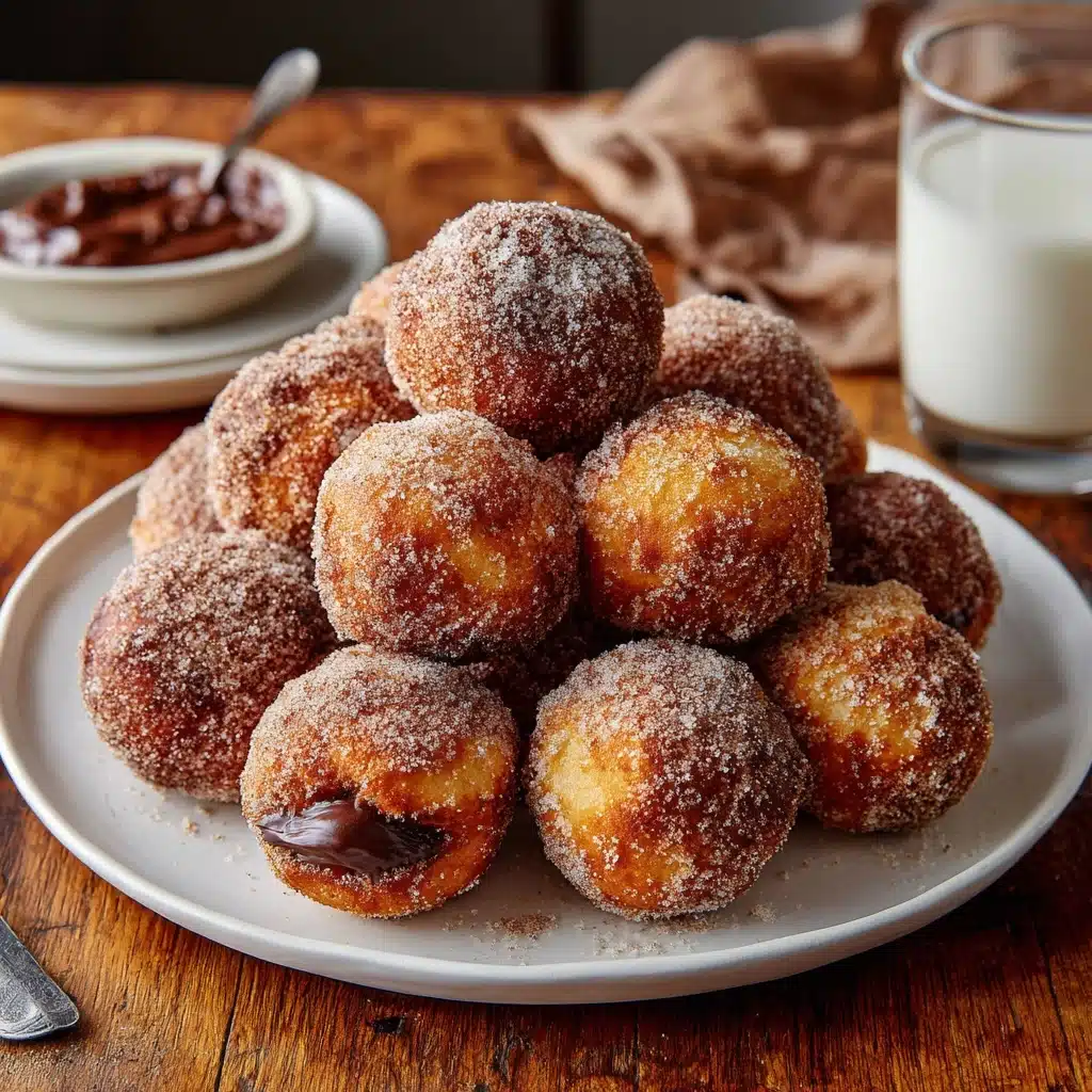 Nutella Stuffed Pumpkin Donut Holes Recipe - Recipe Image