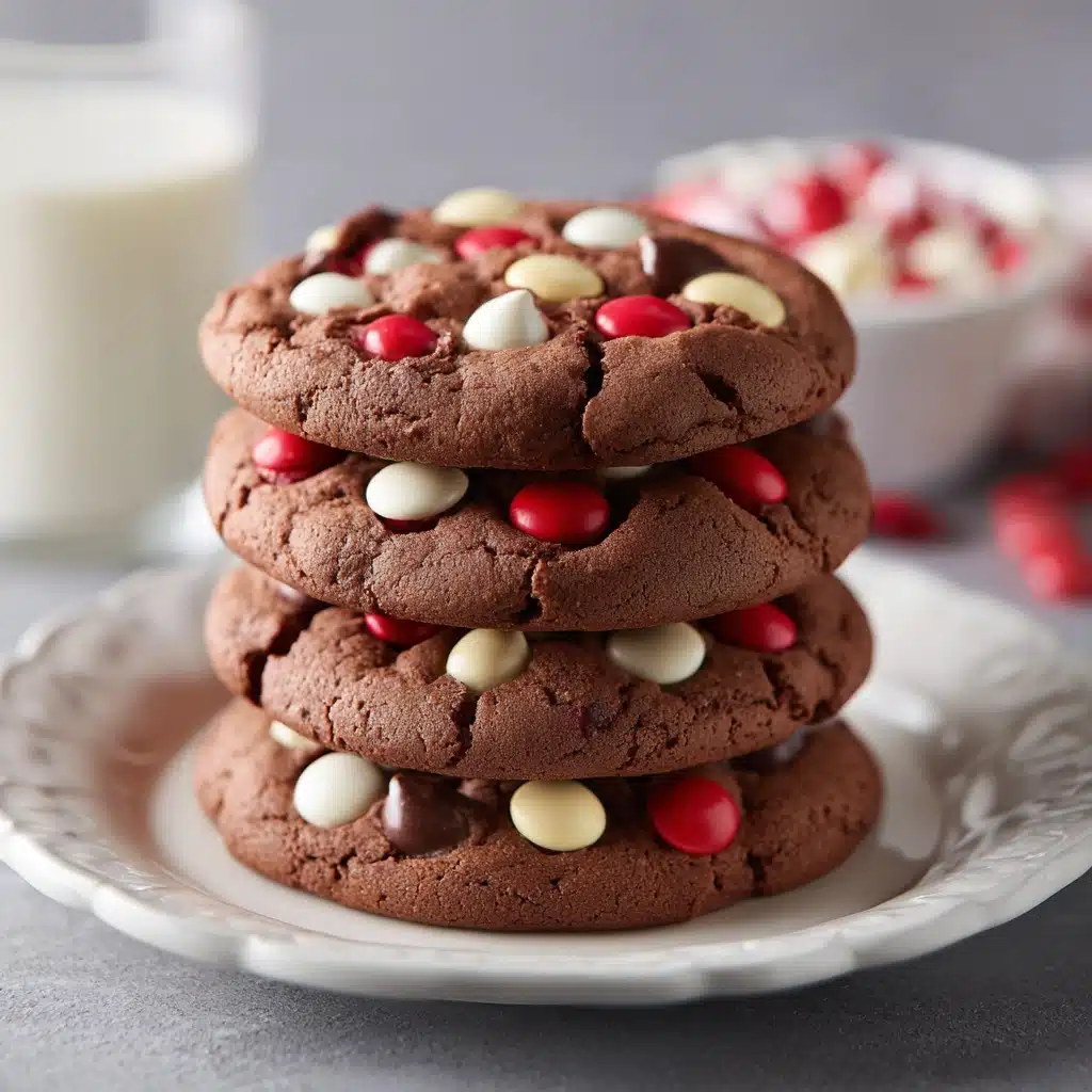 Chocolate Peppermint M\&M Cookies Recipe - Recipe Image