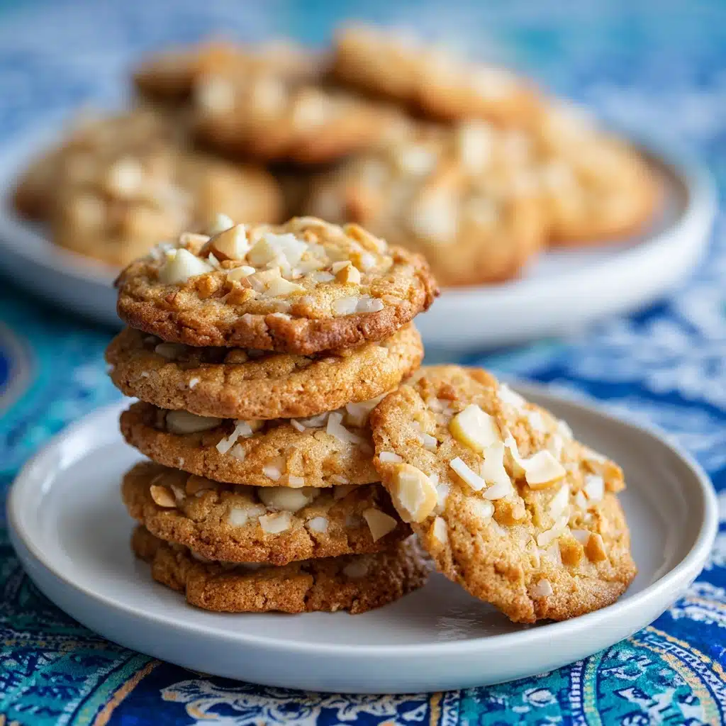 White Chocolate Macadamia Nut Cookies with Toasted Coconut Recipe - Recipe Image