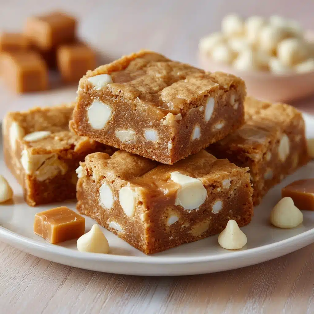 White Chocolate Caramel Macadamia Bars Recipe