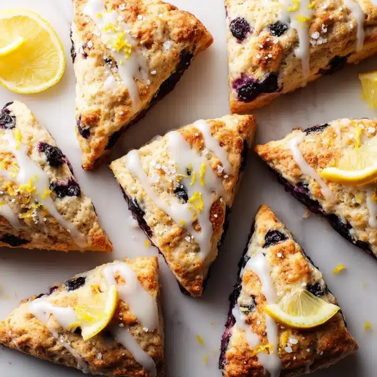Glazed Lemon Blueberry Scones Recipe