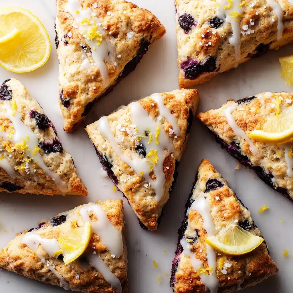 Glazed Lemon Blueberry Scones Recipe