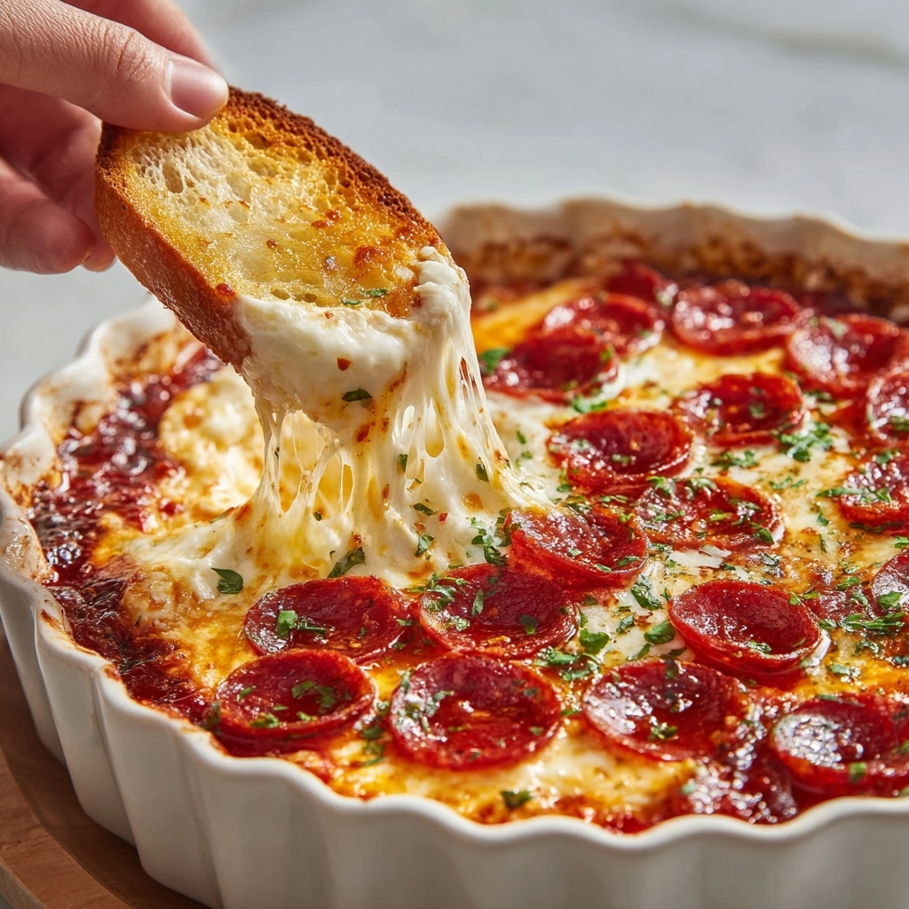 Quick & Easy Pepperoni Pizza Dip Recipe - Recipe Image