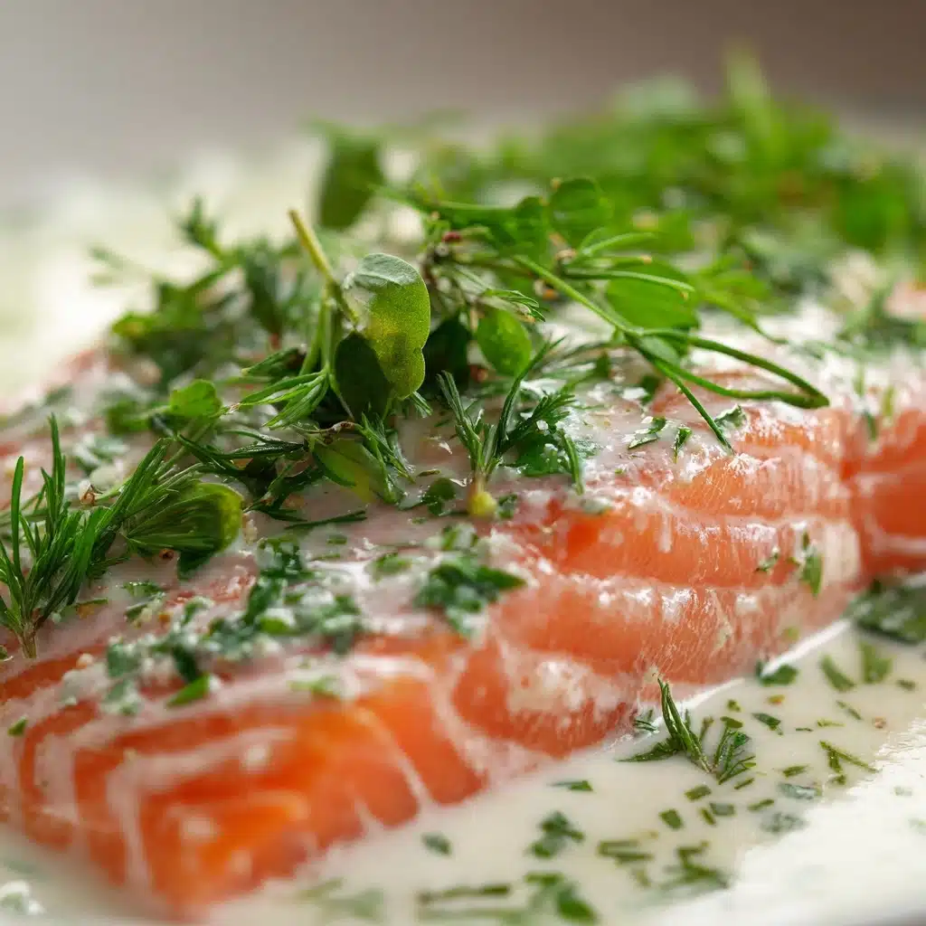 Salmon Baked in Cream and Herbs Recipe - Recipe Image