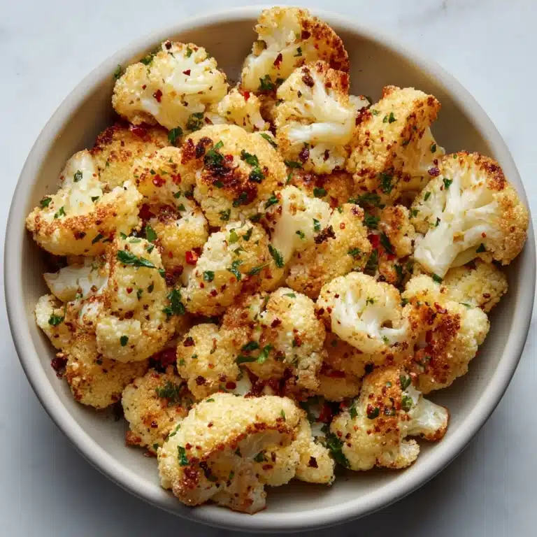 Garlic Butter Roasted Cauliflower Recipe