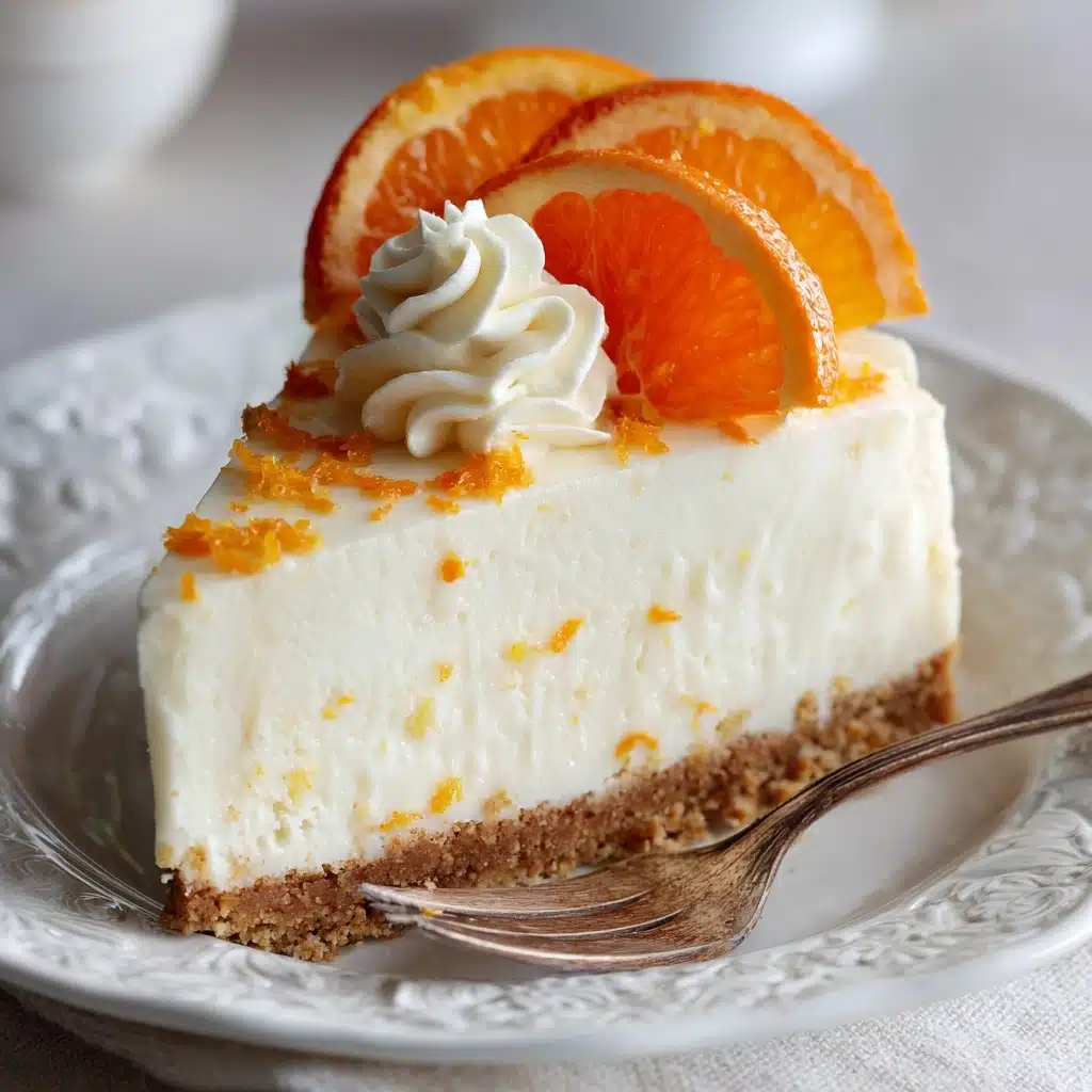 No-Bake Orange Creamsicle Cheesecake Recipe - Recipe Image