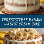 Heavenly Banana Walnut Cream Cake Recipe