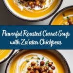 Roasted Carrot Soup with Za’atar Chickpeas Recipe