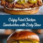 Summertime Fried Chicken Sandwiches with Tangy Slaw Recipe
