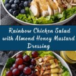 Rainbow Chicken Salad with Almond Honey Mustard Dressing Recipe