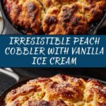 Peach Cobbler with Vanilla Ice Cream Recipe