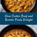 Easy Crockpot Dinner Pot Beef and Bowtie Pasta Recipe