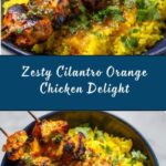 Cilantro Orange Chicken with Rice and Beans Recipe
