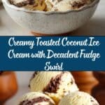 Toasted Coconut Ice Cream with a Fudge Ripple Recipe