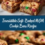 Soft-Baked M&M Cookie Bars Recipe