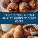 Nutella Stuffed Pumpkin Donut Holes Recipe