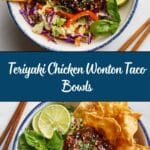 Teriyaki Chicken Wonton Taco Bowls Recipe