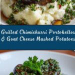 Grilled Chimichurri Portobellos with Goat Cheese Mashed Potatoes Recipe