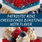 Red, White, and Blue Mini Cheesecakes Recipe