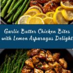 Garlic Butter Chicken Bites with Lemon Asparagus Recipe