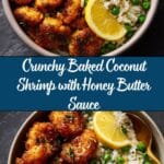 Baked Coconut Shrimp with Springy Rice and Honey Butter Sauce Recipe